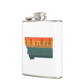 Montana Staat Tree Silhouette Flachmann (Links)