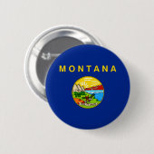 Montana-Staats-Flaggen-Entwurf Button (Vorne & Hinten)