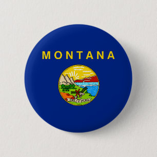 Montana-Staats-Flaggen-Entwurf Button