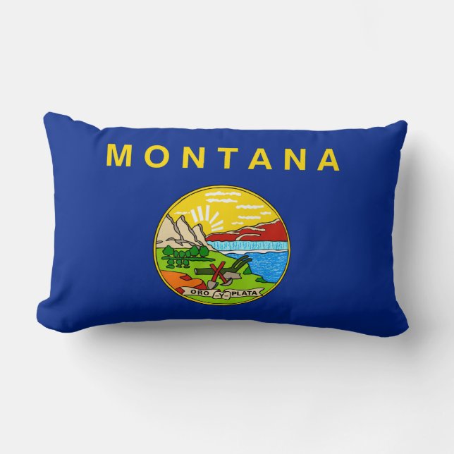 Montana-Staats-Flaggen-Entwurf Lendenkissen (Vorderseite)