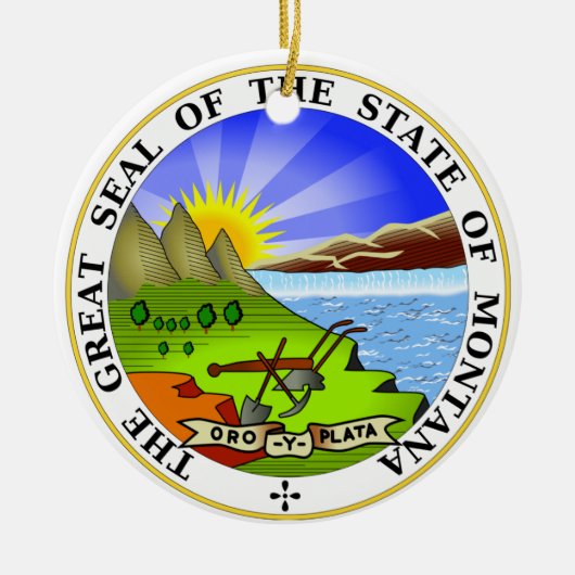 Montana-Staats-Siegel Keramikornament (Vorne)