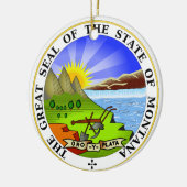 Montana-Staats-Siegel Keramikornament (Links)