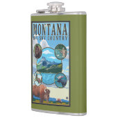 Montana-Staats-Szenen Flachmann (Links)