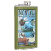 Montana-Staats-Szenen Flachmann (Rechts)