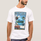 Montana-Staats-Szenen T-Shirt (Vorderseite)