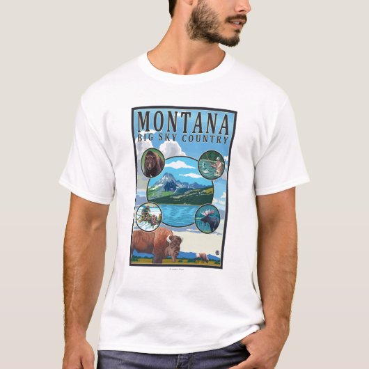 Montana-Staats-Szenen T-Shirt (Vorderseite)