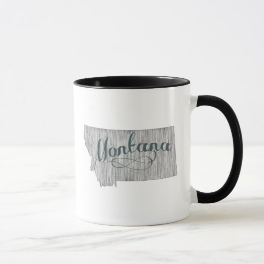 Montana-Staats-Typografie Tasse (Rechts)