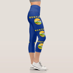 Montana Staatsflagge Capri Leggings
