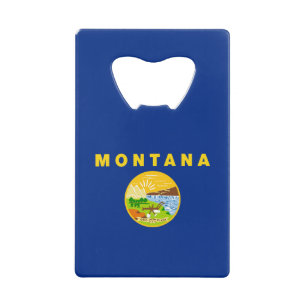 Montana Staatsflagge Geldbeutel Flaschenöffner