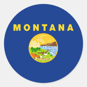 Montana Staatsflagge Runder Aufkleber