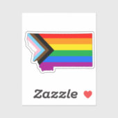 Montana Staatsstolz LGBTQ Progress Prix Aufkleber (Blatt)