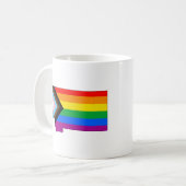 Montana Staatsstolz LGBTQ Progress Prix Kaffeetasse (Vorderseite Links)