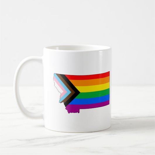 Montana Staatsstolz LGBTQ Progress Prix Kaffeetasse (Links)