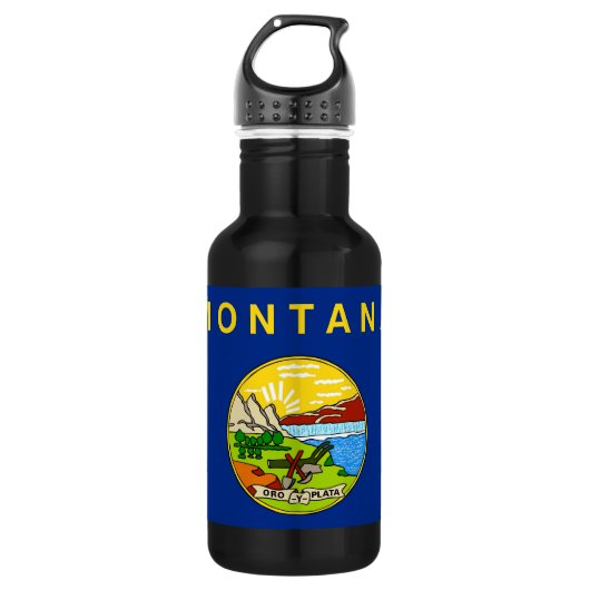Montana State Flag Liberty Flasche Trinkflasche (Vorderseite)