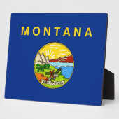 Montana State Flag Plaque Fotoplatte (Seite)