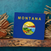 Montana State Flag Plaque Fotoplatte (Seite)