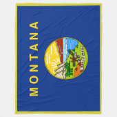 Montana State Flag Print Patriota Fleecedecke (Vorderseite)