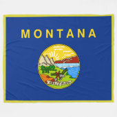 Montana State Flag Print Patriota Fleecedecke (Vorderseite (Horizontal))