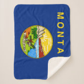 Montana State Flag Print Patriotic Sherpadecke (Vorderseite)