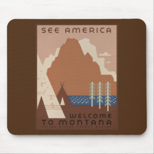 Montana State Native American Indian Tribes WPA Mousepad