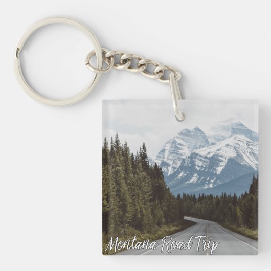Montana-Straßen-Reise-landschaftliche Schlüsselanhänger (Vorderseite)