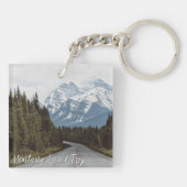 Montana-Straßen-Reise-landschaftliche Schlüsselanhänger (Rückseite)