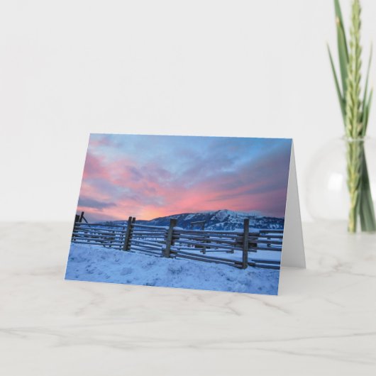 Montana Sunrise Notecard Karte (Vorderseite)