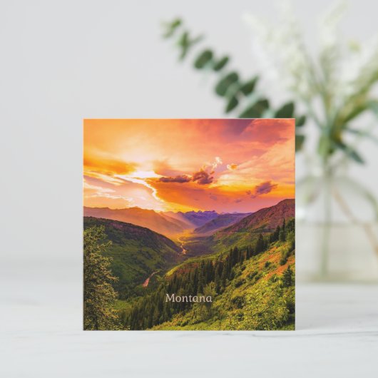 Montana Sunset Karte (Stehend Vorderseite)