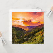 Montana Sunset Karte (Vorderseite/Rückseite Beispiel)