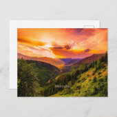 Montana Sunset Postkarte (Vorne/Hinten)