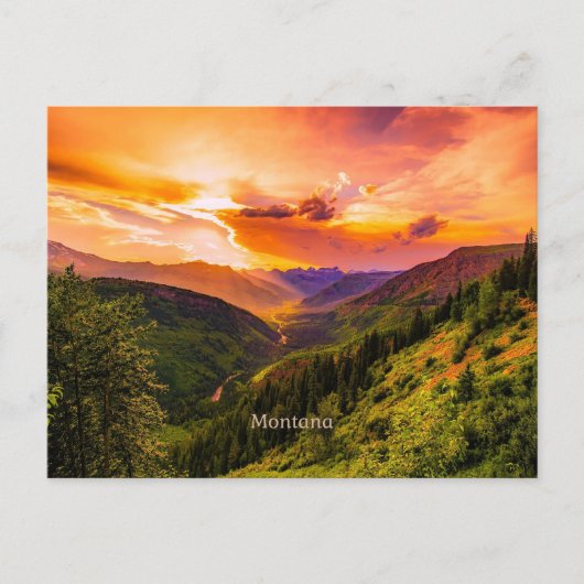 Montana Sunset Postkarte (Vorderseite)