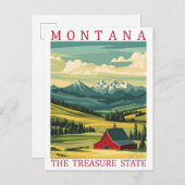 Montana The Treasure Staat USA Travel Place Postkarte (Vorne/Hinten)