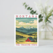 Montana The Treasure Staat USA Travel Place Postkarte (Stehend Vorderseite)