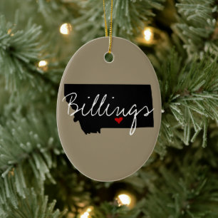 Montana Town Zuhause Staat Keramikornament