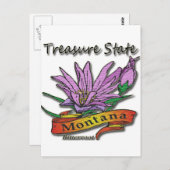 Montana Treasure Staat Bitterroot Postkarte (Vorne/Hinten)