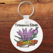 Montana Treasure Staat Bitterroot Schlüsselanhänger (Vorderseite)