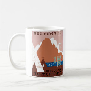Montana Unbearbeitete Vintage-Fotos Alte Ästhetik Kaffeetasse