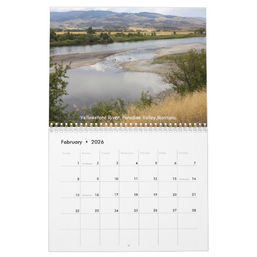 Montana und Wyoming-Kalender Kalender (Feb 2026)