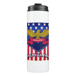 Montana USA Flag Thermosbecher