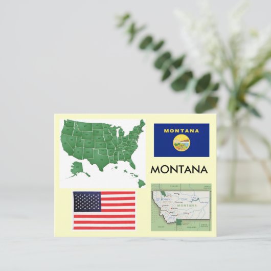 Montana, USA Postkarte (Stehend Vorderseite)