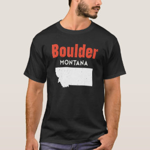 Montana Usa Staat Amerika Reise Montanan Boulder T-Shirt