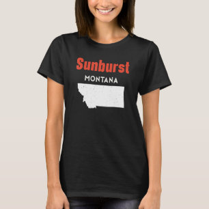 Montana Usa Staat Amerika Reisen Montanan Sunburst T-Shirt