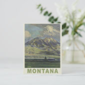 Montana USA Vintage Reise Postkarte (Stehend Vorderseite)