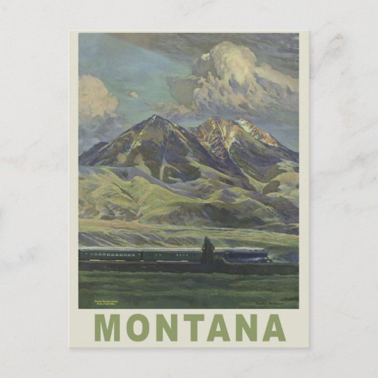 Montana USA Vintage Reise Postkarte (Vorderseite)