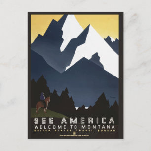 Montana USA Vintage-Reisepostkarte Postkarte
