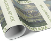 Montana USA Vintage Reiseverpackungspapier Geschenkpapier (Rolleneckpunkt)