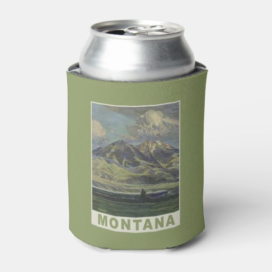 Montana USA Vintage Travel kann kühler Dosenkühler (Kanne Vorderseite)