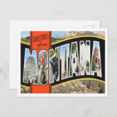 Montana Vintag Big Letters Postkarte (Vorne/Hinten)
