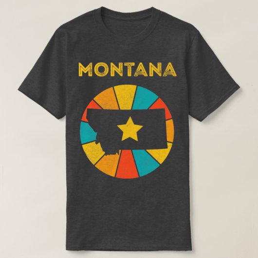 Montana Vintag Distressed Souvenir1 T-Shirt (Design vorne)