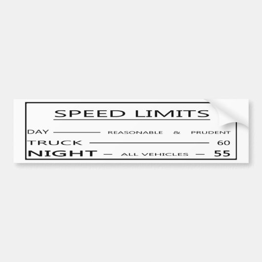 Montana Vintag Speed Limit Autoaufkleber (Vorne)